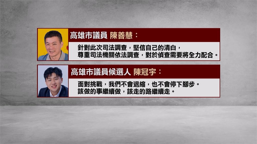 高雄市議員陳善慧捲光電弊案　法院裁定250萬交保