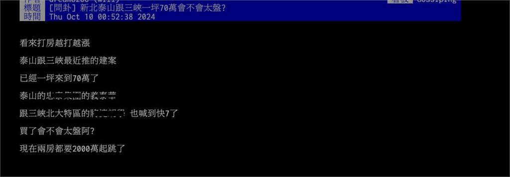 新北泰山、三峽區「單坪逼7字頭」太盤？掀2派論戰「網見1關鍵」合理