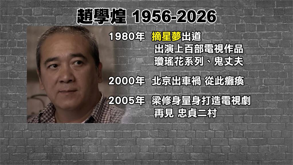 演紅瓊瑤「花系列」、「鬼丈夫」　資深演員趙學煌病逝享壽69歲