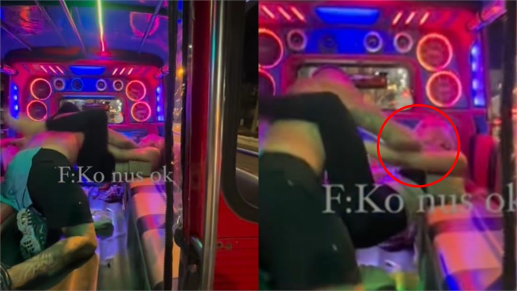 情侶嘟嘟車「上身全裸」上演肉搏戰！司機阻止還遭踹飛…荒唐畫面全被拍