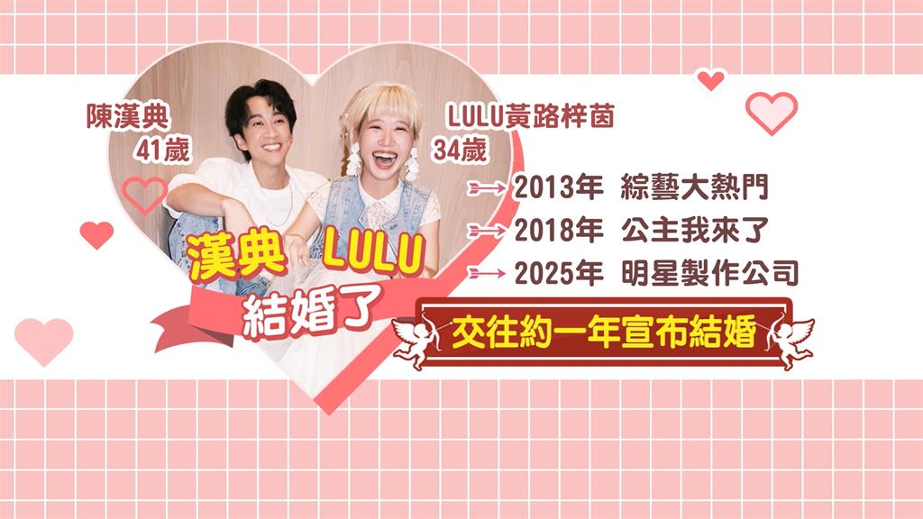 LULU、陳漢典無預警宣布結婚！　吳宗憲直呼：嚇一大跳