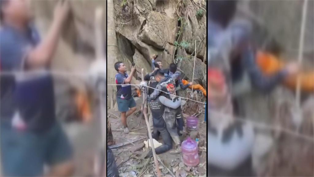 寮國暴雨爆發土石流 7人受困金礦洞穴 5人救出
