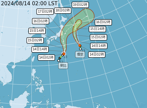 快新聞／低壓帶持續影響！中南部防午後雷雨　「雙颱」對台影響路徑曝