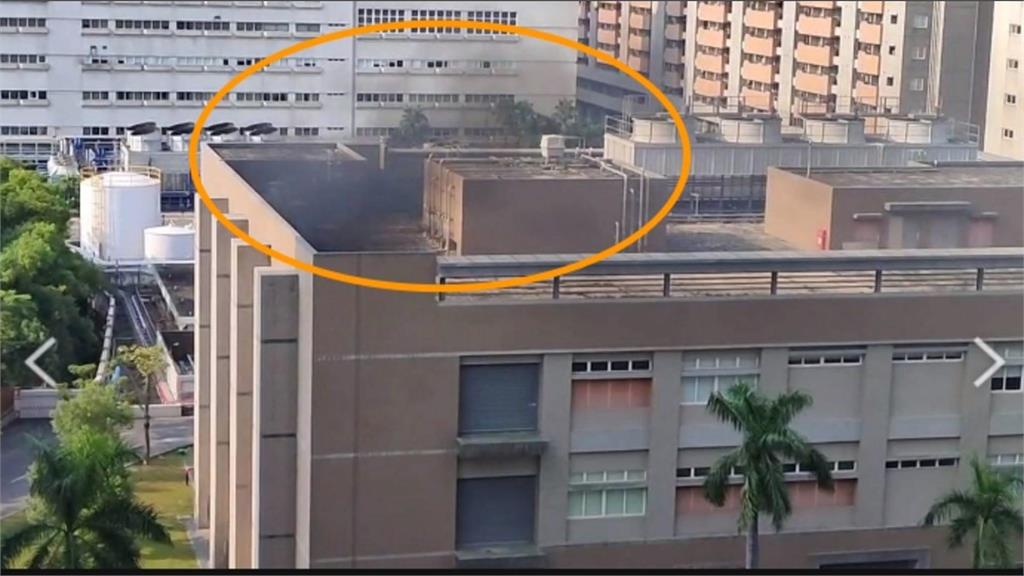 高雄長庚突停電頂樓冒黑煙 吊車纜線引線路跳脫釀禍