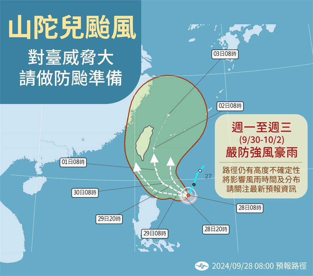 山陀兒逼近台灣…颱風+東北季風「恐發生共伴」？鄭明典示警1事：會出現特徵