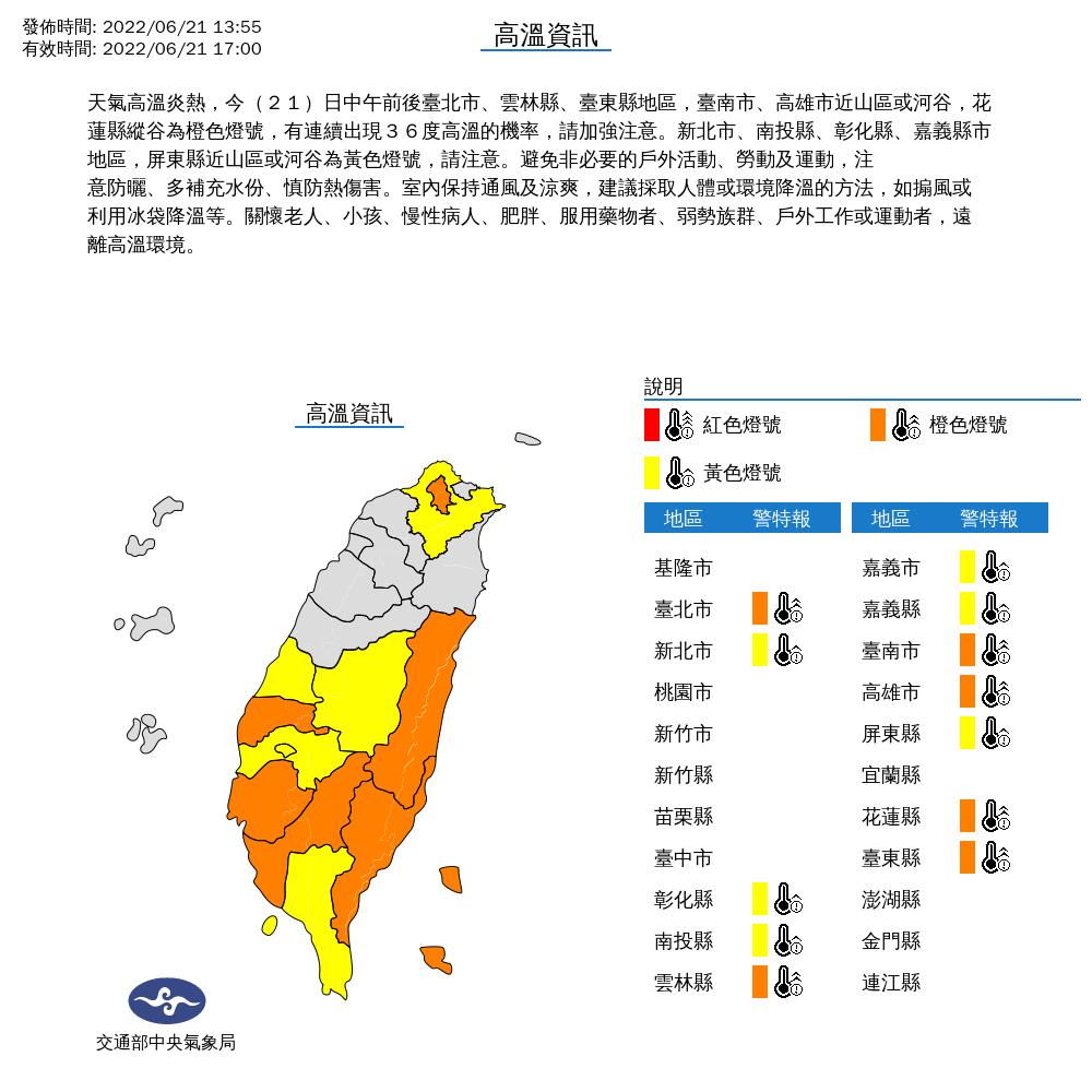 快新聞／好熱！花蓮光復飆37.1度　全台12縣市高溫資訊