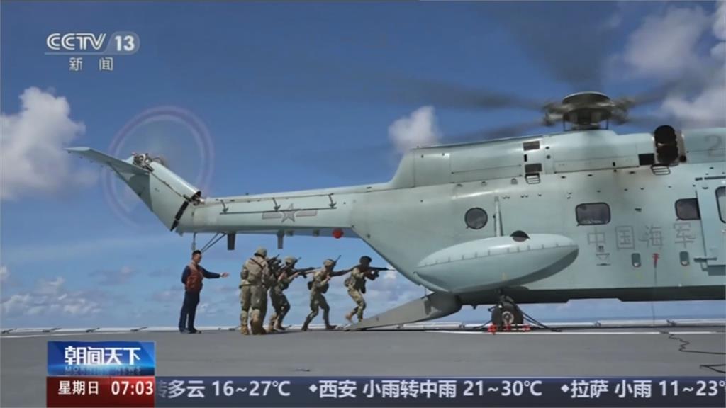 共軍在民主礁演訓施壓菲國 刻意公布鎖定菲機影像