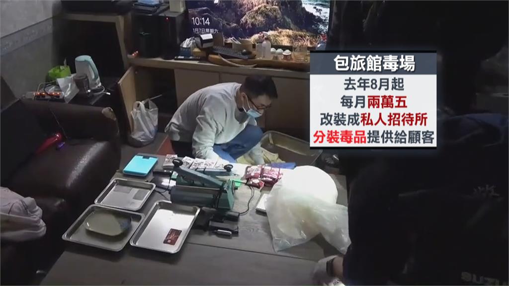 租汽旅當私人招待所 警活逮2毒犯查2千萬毒品