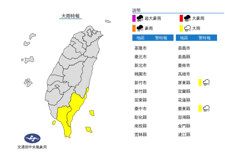 快新聞/熱帶低壓通過!東南部有大雨、強陣風 北北宜防36度高溫