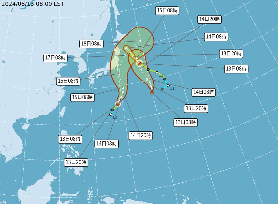 「3颱鼎立」一路狂飆最新現況!鄭明典曬1圖警告:「對流爆發中」仍會再增強