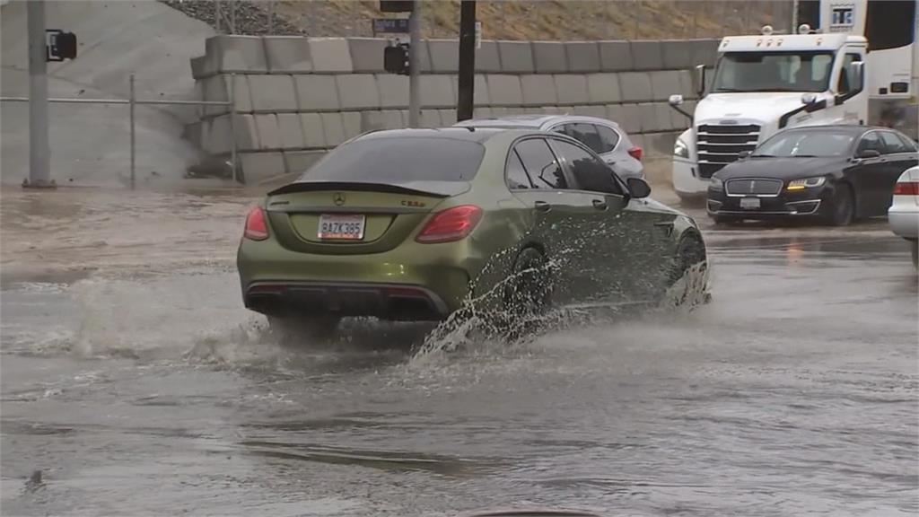 加州罕見10月風暴! 山區提早降雪 南加州豪雨成災