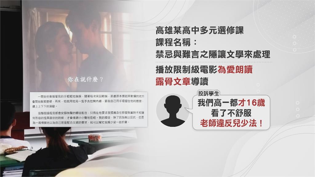 高中課堂上播限制級「為愛朗讀」引議 校方:以教學角度出發