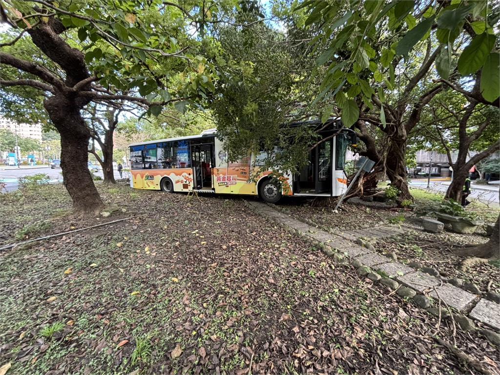 快新聞／三總院區發生公車自撞路樹意外！疑機械故障釀禍　司機乘客皆輕傷送醫