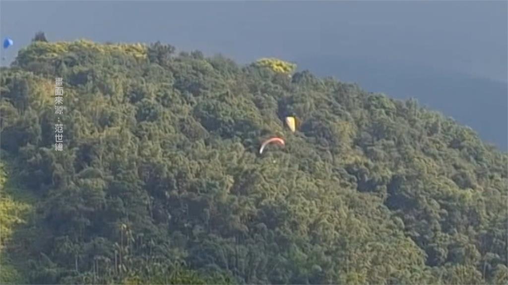 南投2飛行傘"空中相撞" 網友笑稱:空中也有三寶