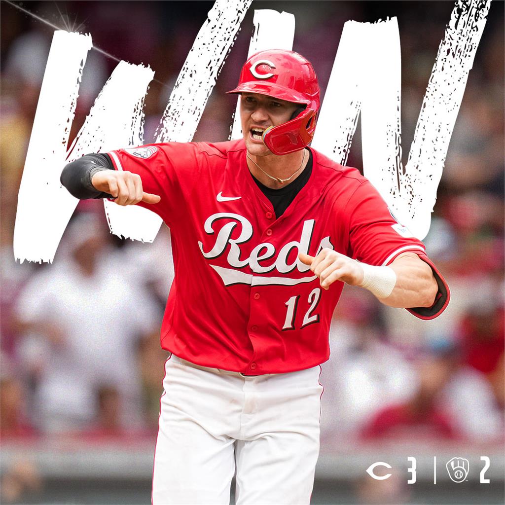 MLB(影)/釀酒人吞下8月第1敗終止14連勝!紅人海斯再見安打拒絕連三天被逆轉