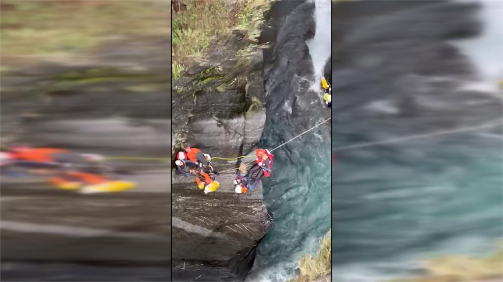 飛龍瀑布10人溯溪意外　5人直升機吊掛成功獲救！4人失聯1人疑掛山壁
