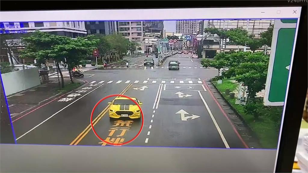 紅燈當好看!台南街頭超跑「野馬」逆向狂飆
