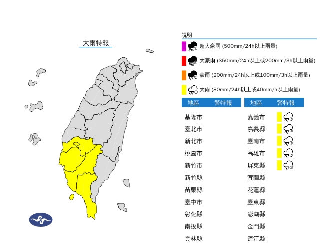 快新聞／午後對流雲系發威！南部5縣市雨彈來襲　2縣市防大雷雨