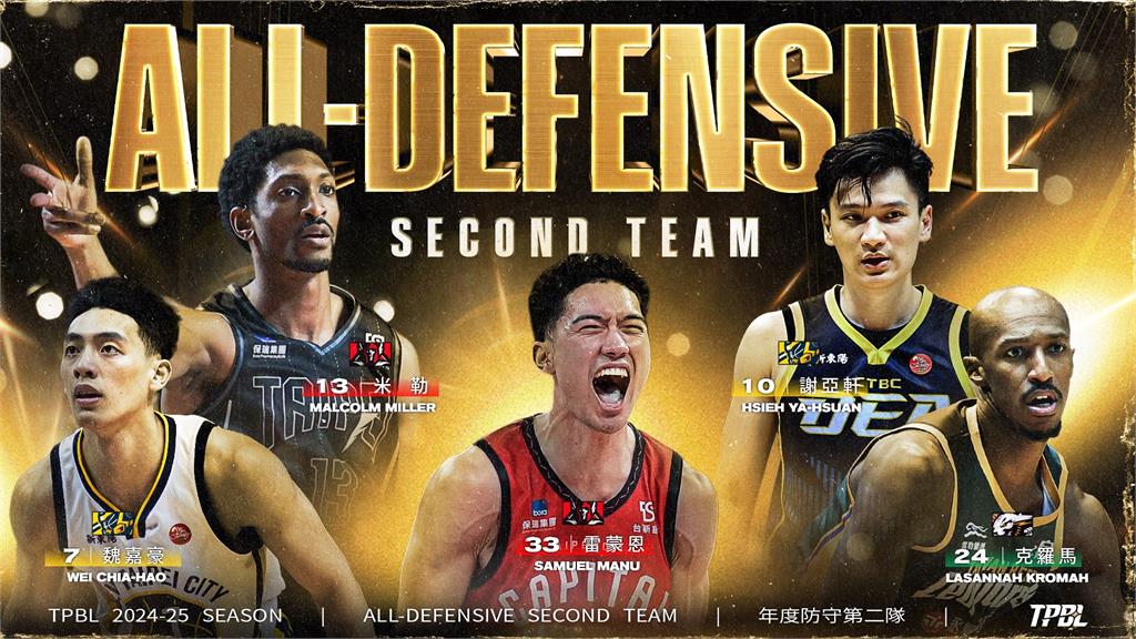 TPBL/林書豪入選年度防守第一隊 高柏鎧跨聯盟三度榮膺最佳防守球員