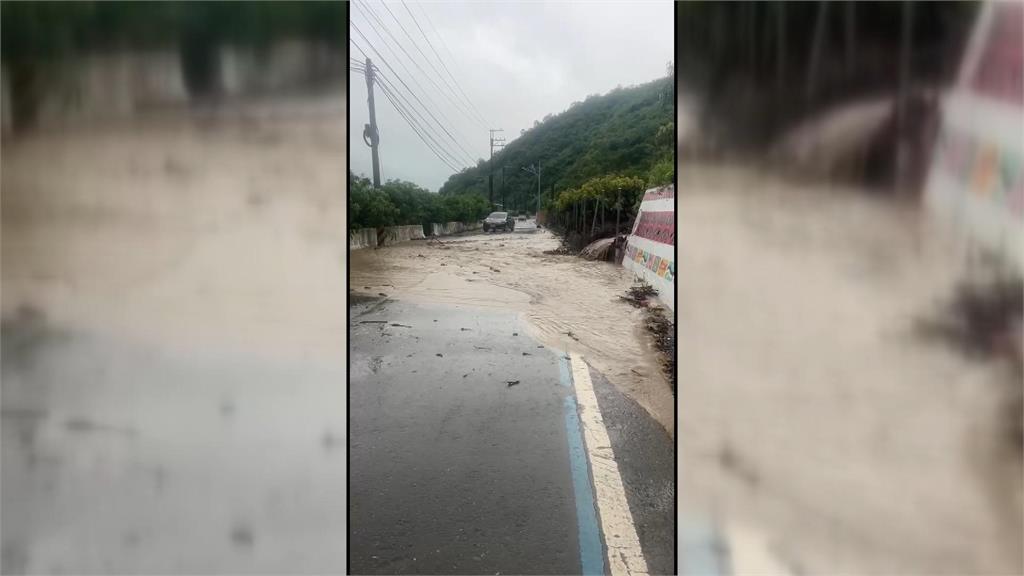 大雷雨炸屏東! 多地淹水嚴重 馬路變「黃河」