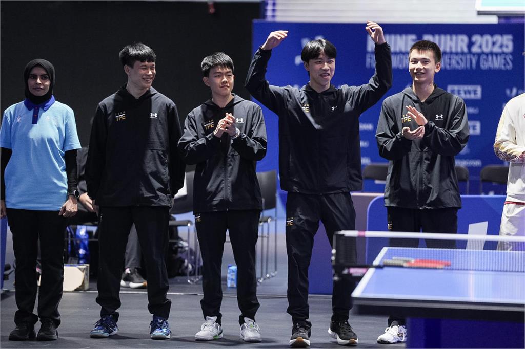世大運／狂賀！台灣桌球男團推倒「萬里長城」強敵中國！鏖戰5局奪隊史首金