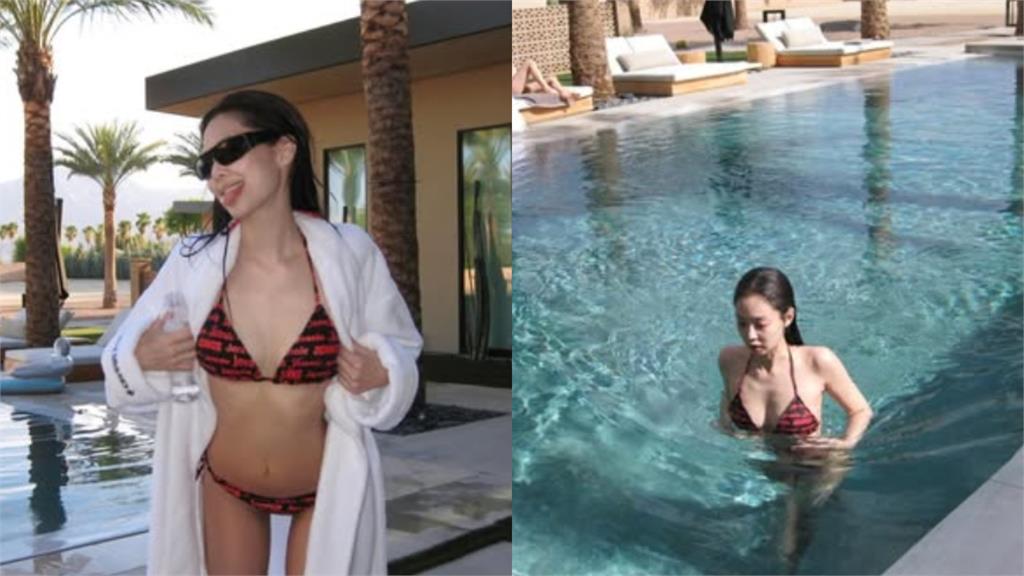 Jennie解放比基尼！拉開浴袍大秀「水蛇腰」放福利：瘋狂的旅程