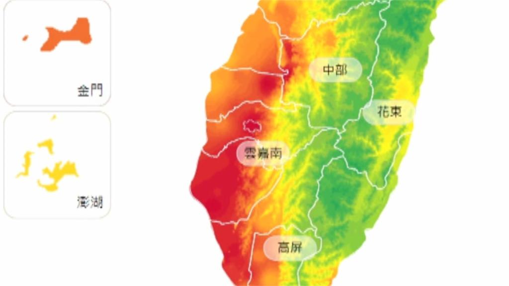 中部空品差亮「橘色提醒」　彰化八卦山大佛隱身霧中
