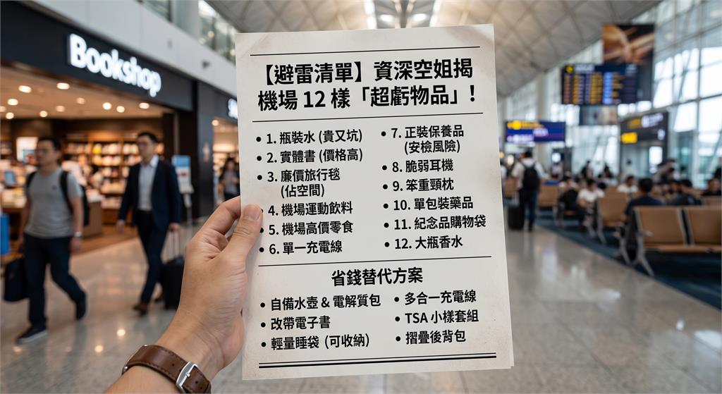 機場「買這12樣物品」超虧？資深空姐「列避雷清單」省錢妙招說了