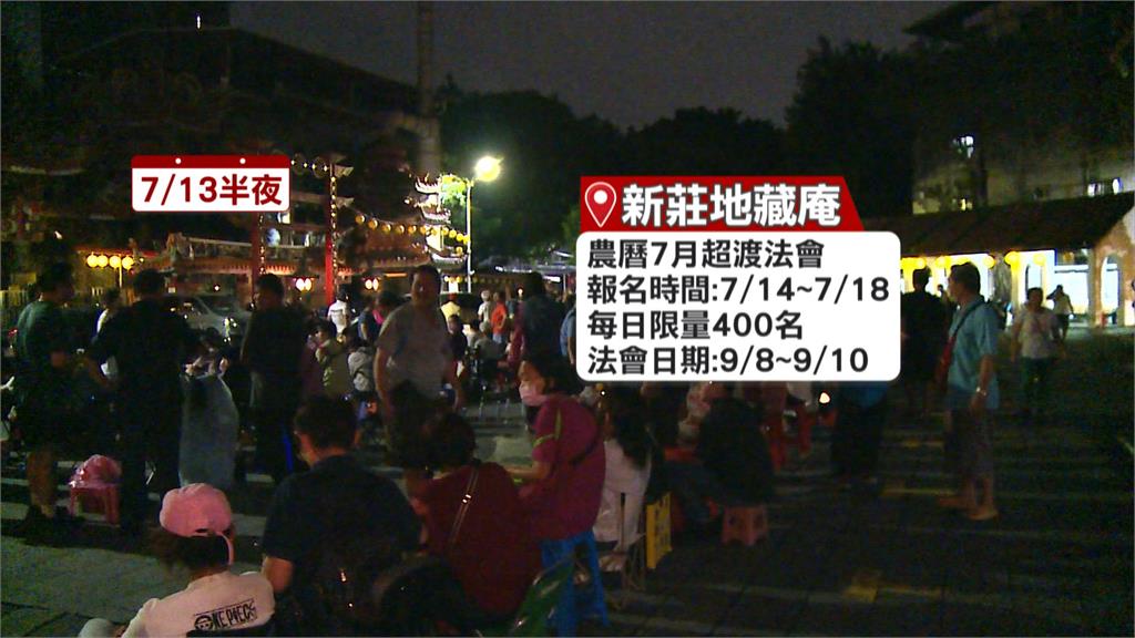 新莊地藏庵「超渡法會」號碼牌開搶　信眾提前徹夜排隊