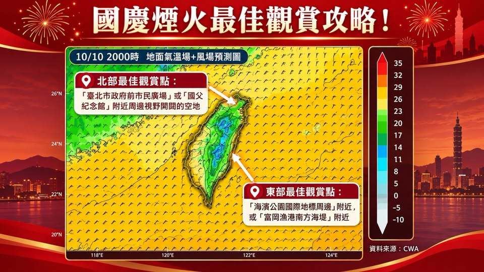 快新聞／國慶煙火攻略來了！專家曝台北101「最佳觀賞位置」