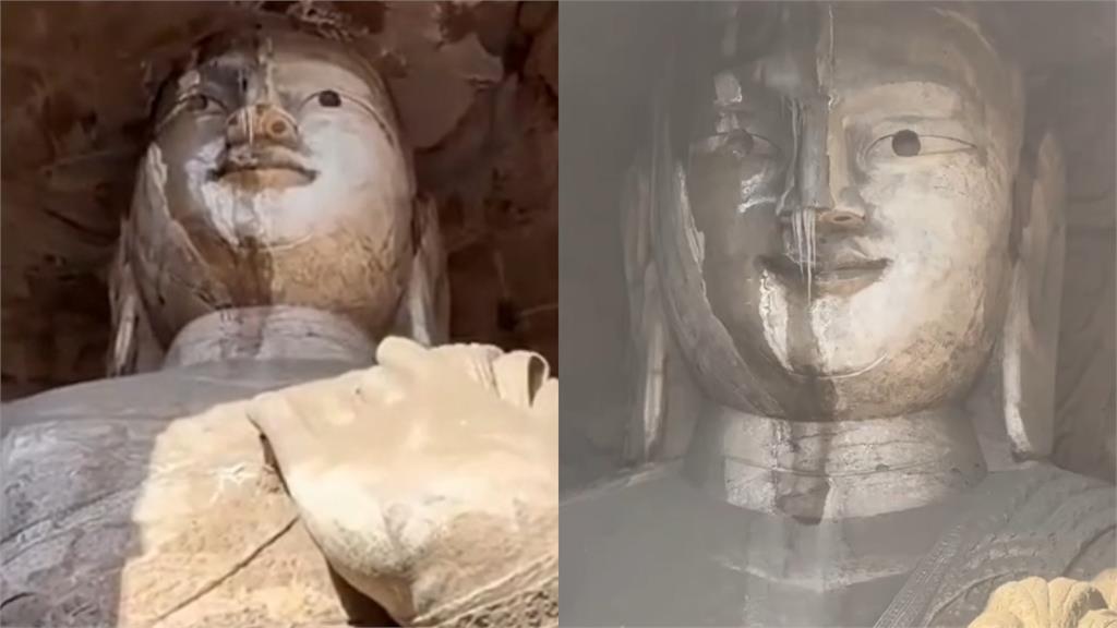 中國寒流太猛佛祖也受寒！雲岡石窟「佛像流鼻涕」照瘋傳...網急喊：感冒了
