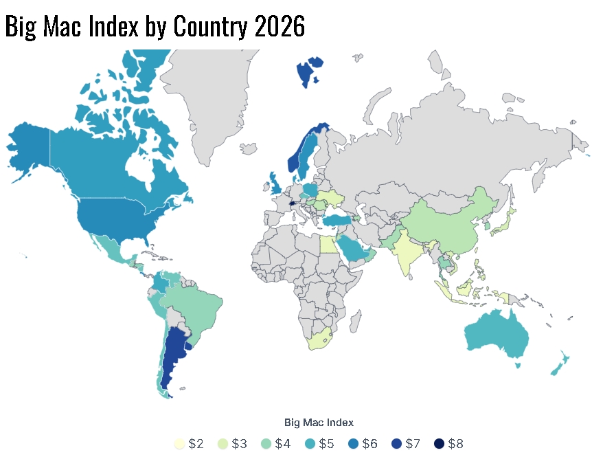 最新「大麥克指數」曝光！新台幣被低估59.6%、日圓被低估50.5%