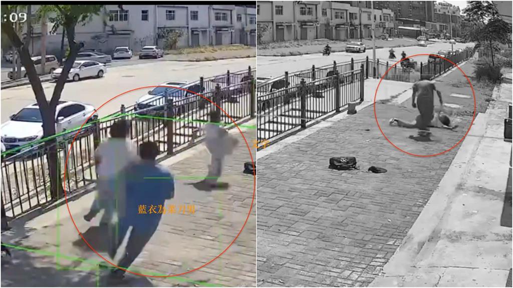 慎入/中國警0人敢擋「男持菜刀」猛剁!女白衣全染紅「殺機」扯出婚外情
