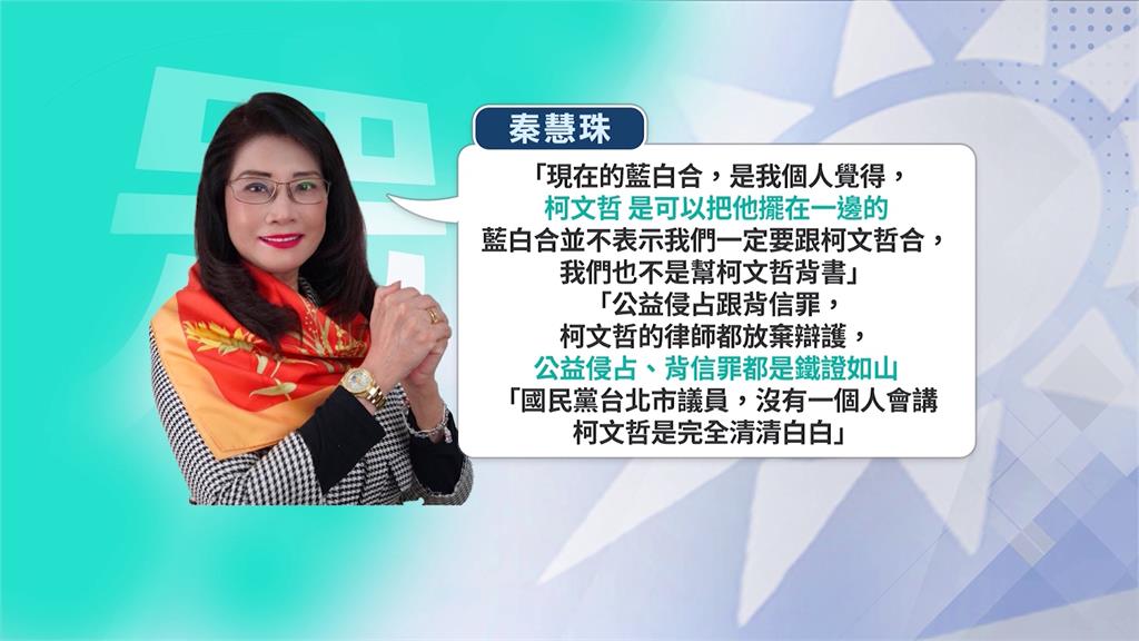 北市藍白合破局？　秦慧珠評柯案「鐵證如山」　許甫轟：低等錯誤