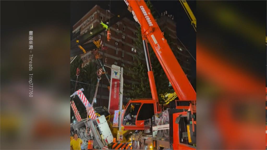 科學的盡頭是玄學？120噸吊車翻覆10小時 出動6輛吊車.燒金紙終於吊起