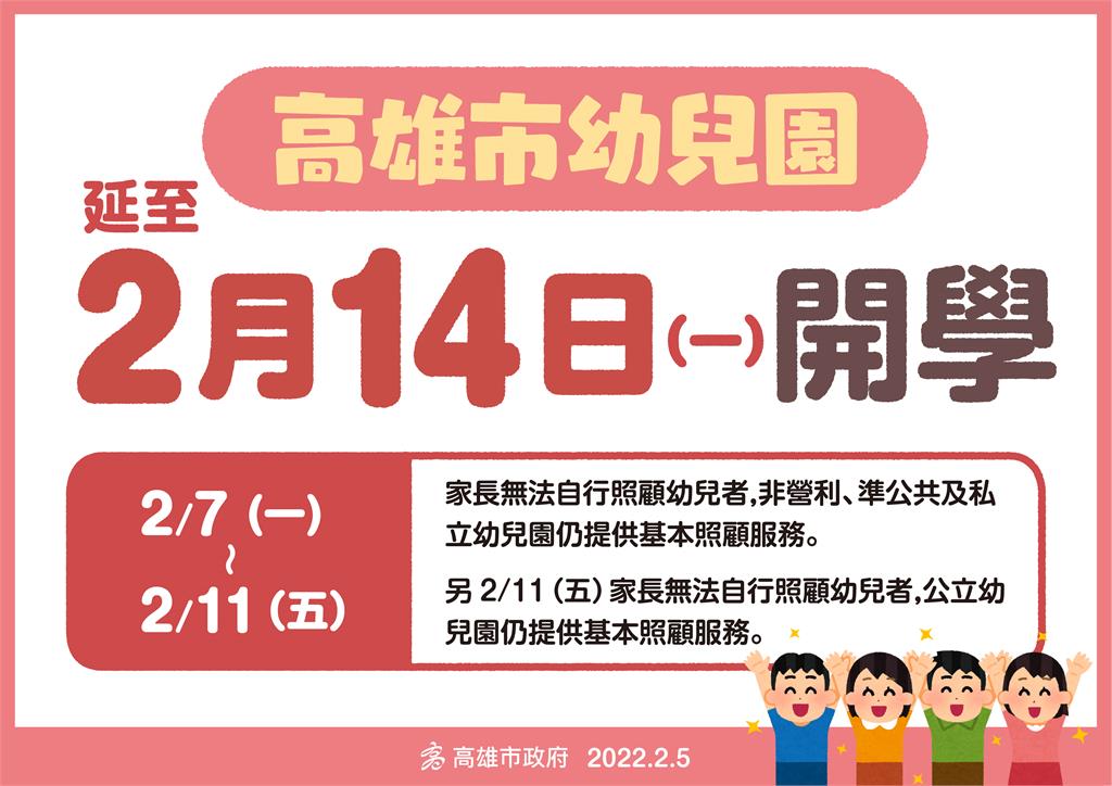 快新聞/「小朋友沒打疫苗!」 陳其邁:高雄所有幼兒園延至2/14開學