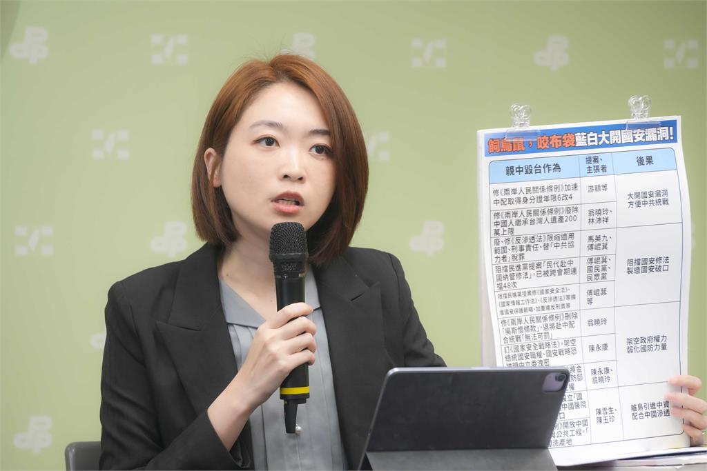 快新聞/中國對台一連串統戰作為 綠轟藍白「飼鳥鼠咬布袋」莫再扯台灣後腿