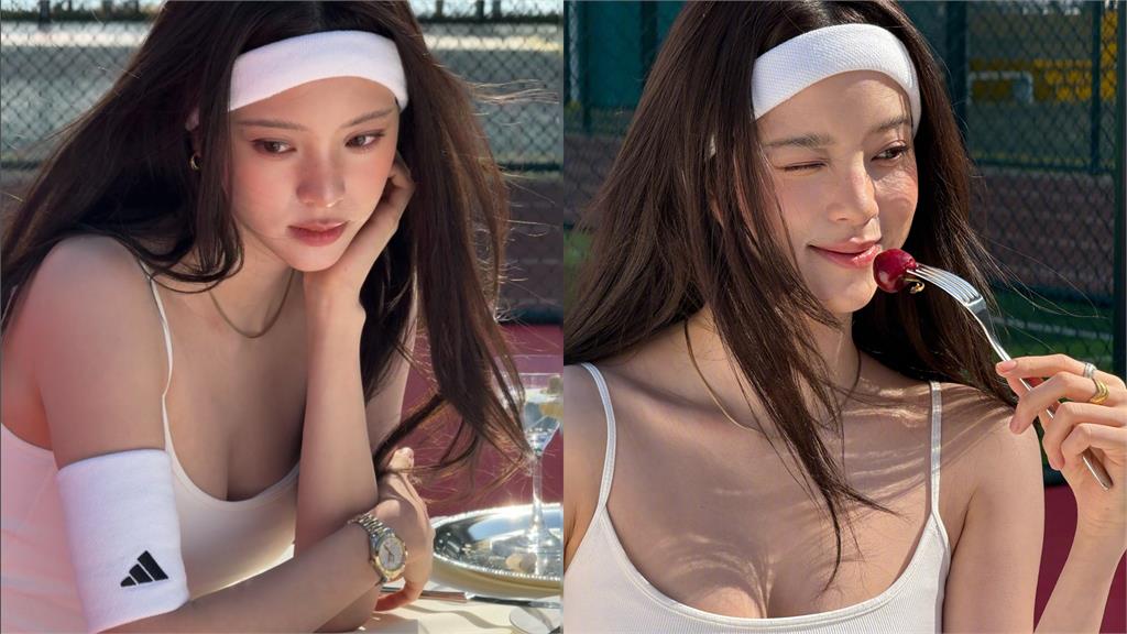 球場運動正妹「辣穿U領Bra」竟是歐陽娜娜！彎腰狂洩「V型大峽谷」畫面曝光