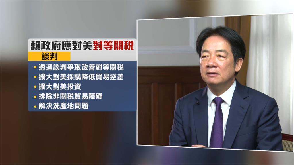 對等關稅後首發聲 賴總統:不排除台美"零關稅"談起