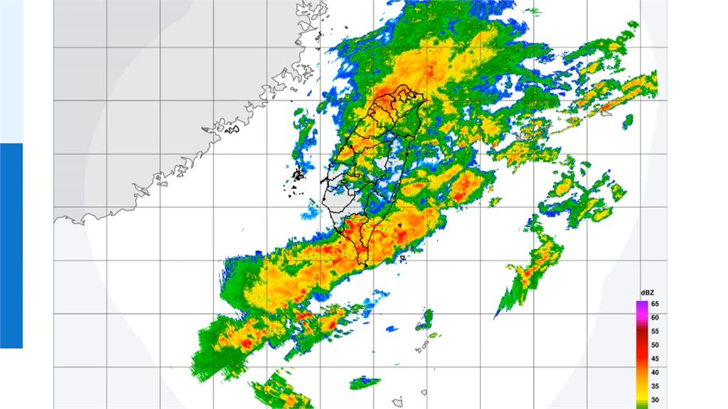 18縣市豪、大雨特報! 滯留鋒+西南風減弱雨勢緩