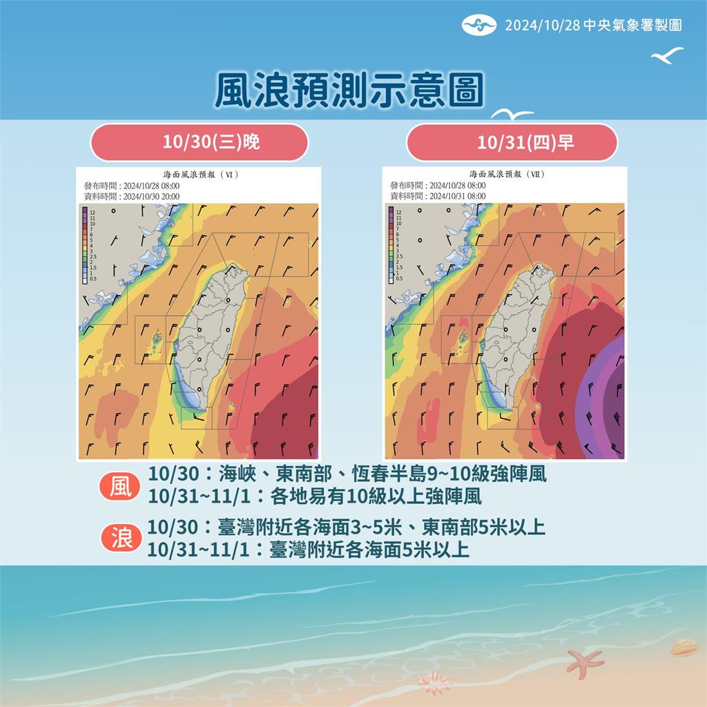 快新聞／康芮進逼花東！恐成57年來首個11月登陸颱　氣象署曝颱風假落點