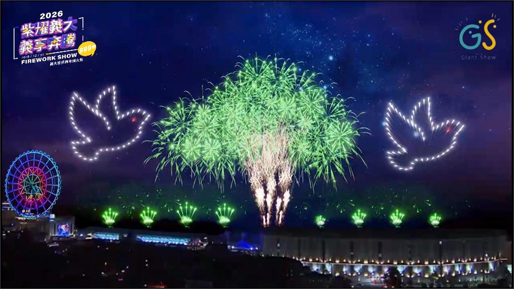 高雄跨年八三夭、告五人、權恩妃輪番開唱　義大世界推９９９秒超長煙火秀