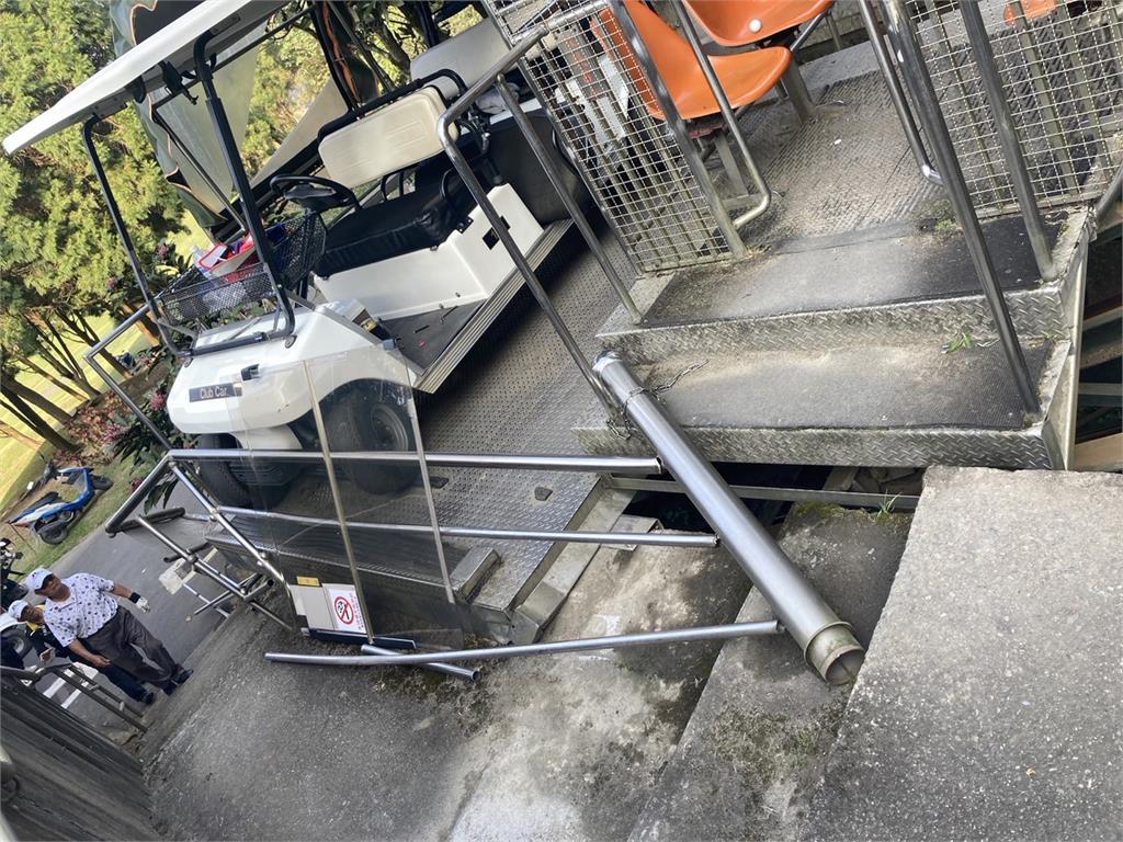 嚇!豐原高球場軌道車鋼索斷裂 5人受傷送醫