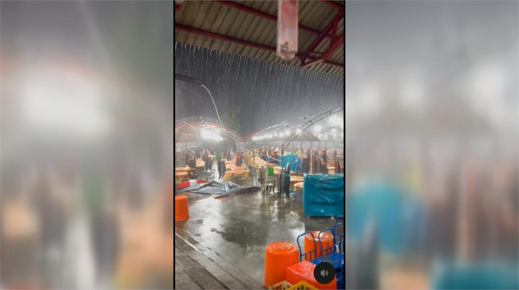 流水席「上完最後一道菜」遇狂風暴雨 民眾苦中作樂:老天免費加湯