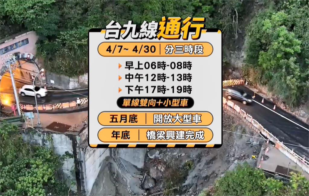 蘇花下清水橋搶通「限小型車」 每日3時段開放通行