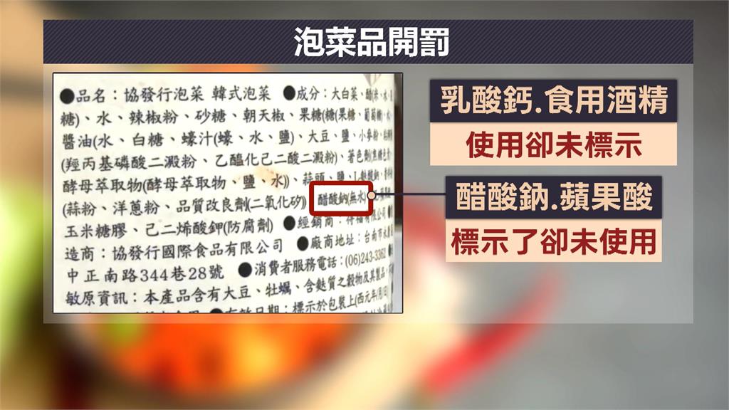號稱「網購第一」泡菜被查出運送不當 標示成分不實