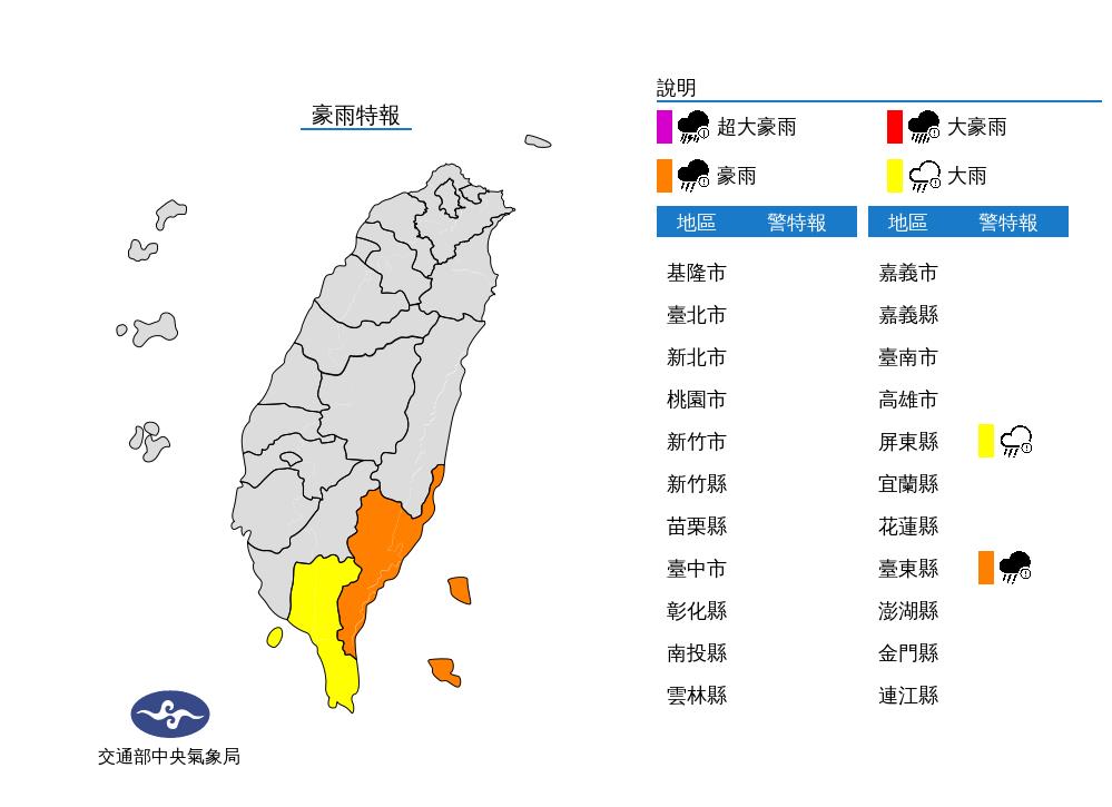 快新聞／低壓帶影響各地有雨「北台灣週末放晴」！　2縣市豪大雨特報