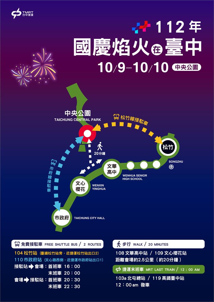 快新聞／迎接雙十連假2大活動　台中捷運加密班距疏運