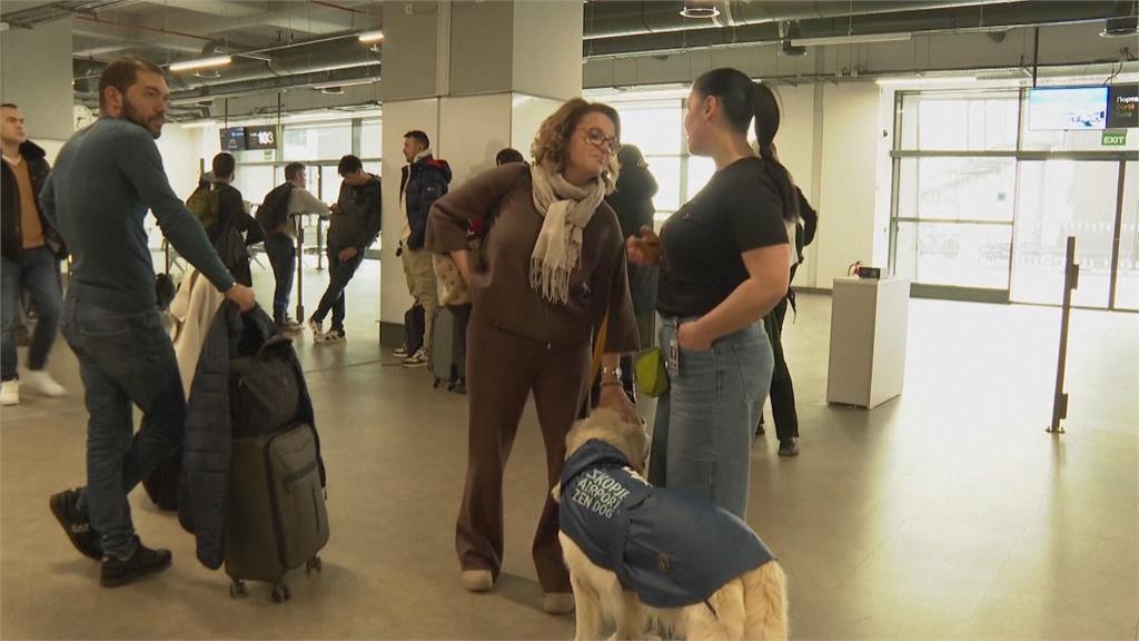 不查違禁品而是療癒人心　北馬其頓機場「撫慰犬」超萌