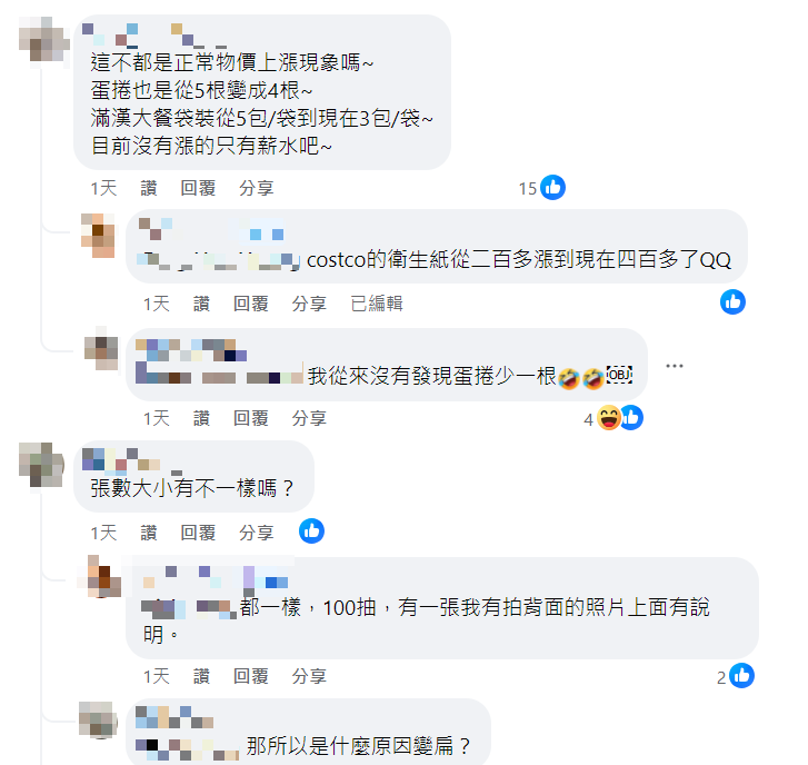 美式賣場1款衛生紙縮水？他貼照片與2年前對比嘆：沒比較沒傷害